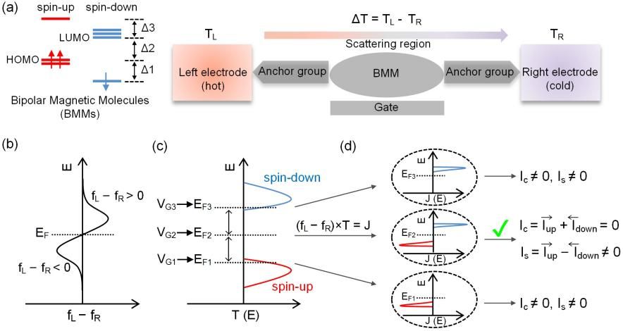 中国科大提出单分子器件中产生纯自旋流的理论方案
